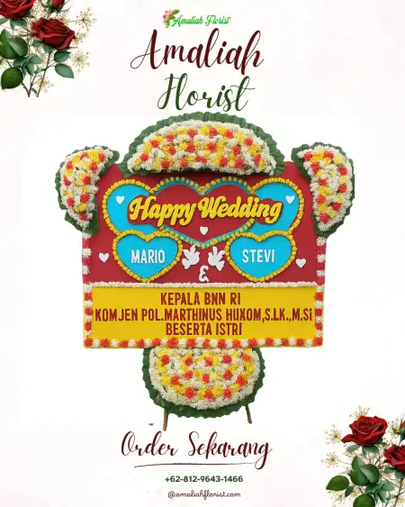 Papan Bunga Pernikahan Desa Baru